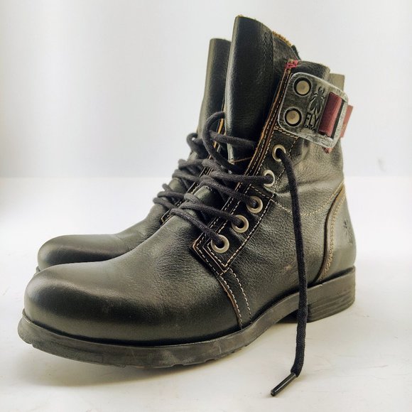 Fly London Shoes - Fly London - Leather Lace Up Boots